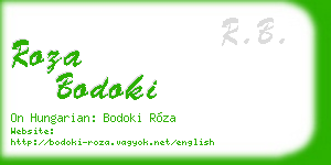 roza bodoki business card